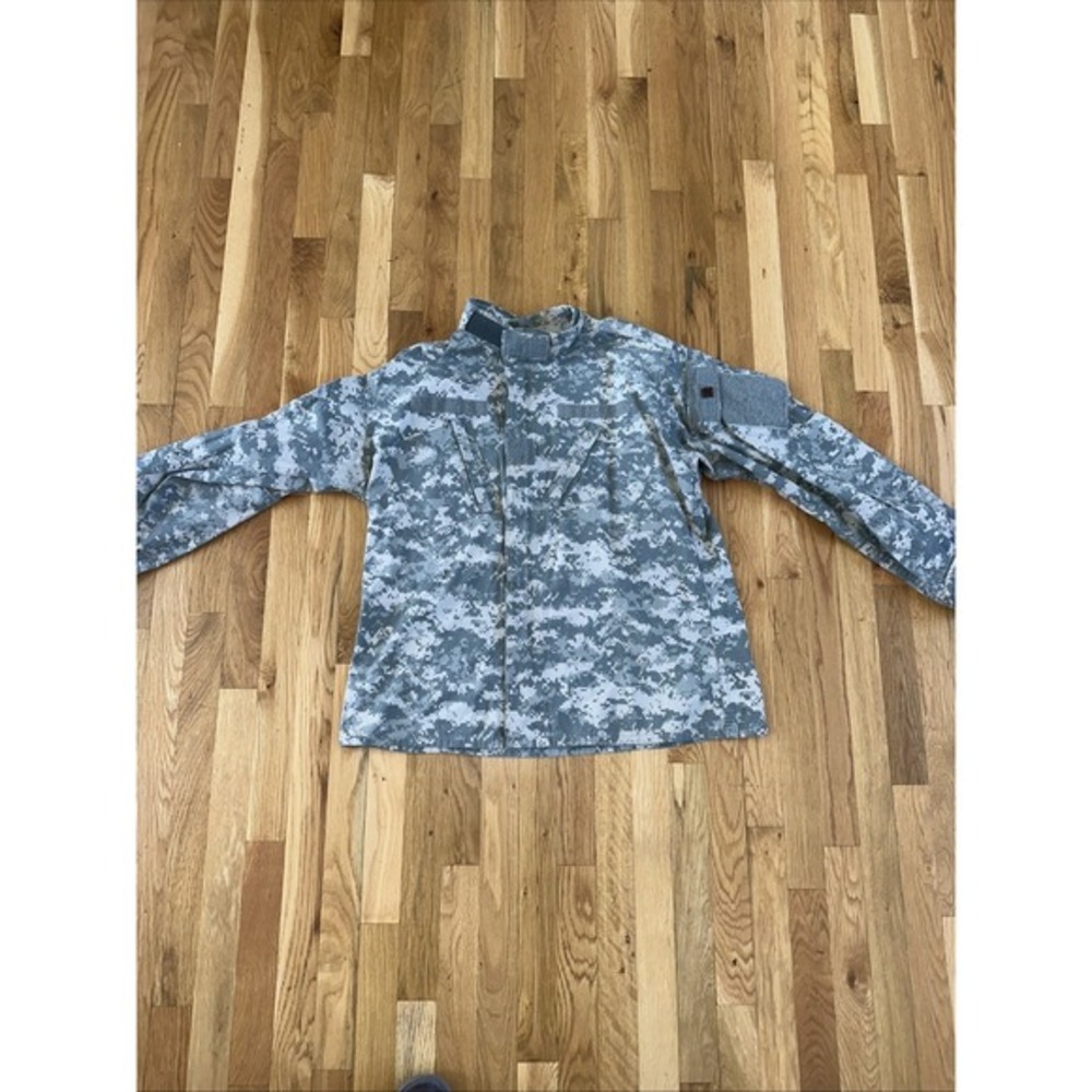 Military Camo Coat Army Combat Uniform Size Large Long Unisex Green ACU